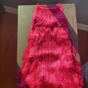 Fuchsia/Pink Frilly Backless Party dress